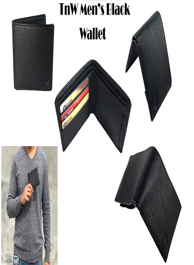 TnW Men Artificial Leather Wallet(Black) - Image 4